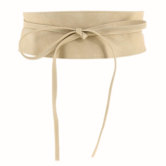 8218 Obi Belt For Women – Wide Waist In Faux Leather, Mica- Tan Beige main image 9